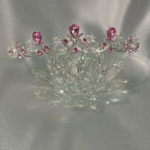Elegant Silver and Pink Tiara